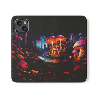 Cyberpunk Forest Mushrooms | Wallet Phone Case
