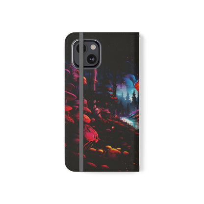 Cyberpunk Forest Mushrooms | Wallet Phone Case
