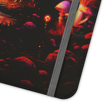 Cyberpunk Forest Mushrooms | Wallet Phone Case