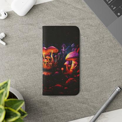 Cyberpunk Forest Mushrooms | Wallet Phone Case