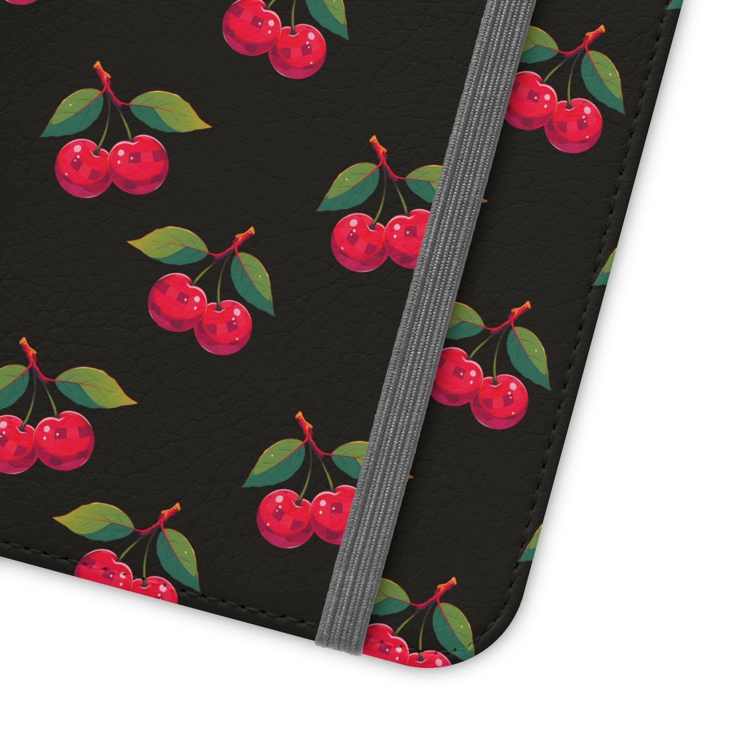 Black Cherry Pattern | Wallet Phone Case