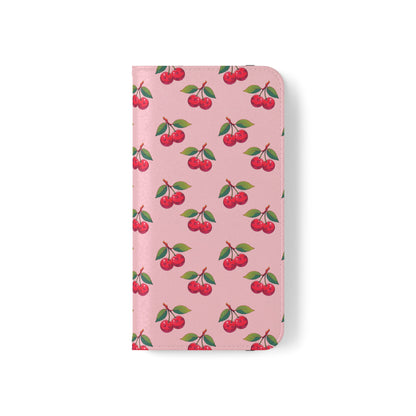 Pink Cherry Pattern | Wallet Phone Case