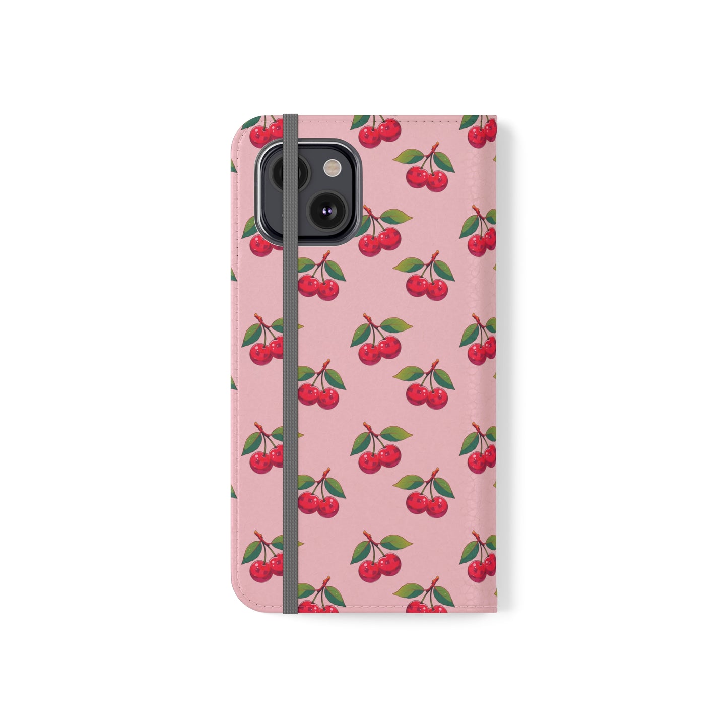 Pink Cherry Pattern | Wallet Phone Case