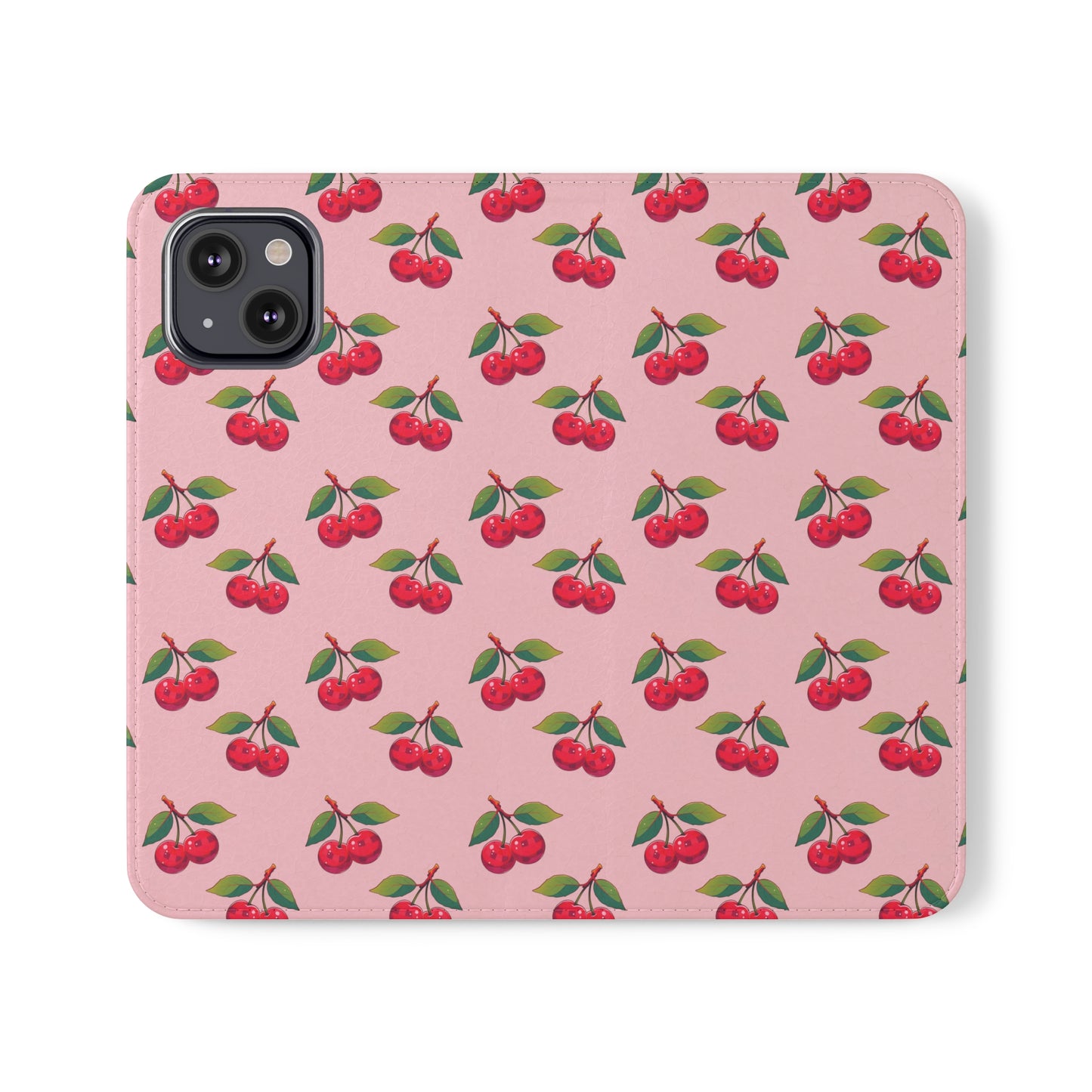 Pink Cherry Pattern | Wallet Phone Case