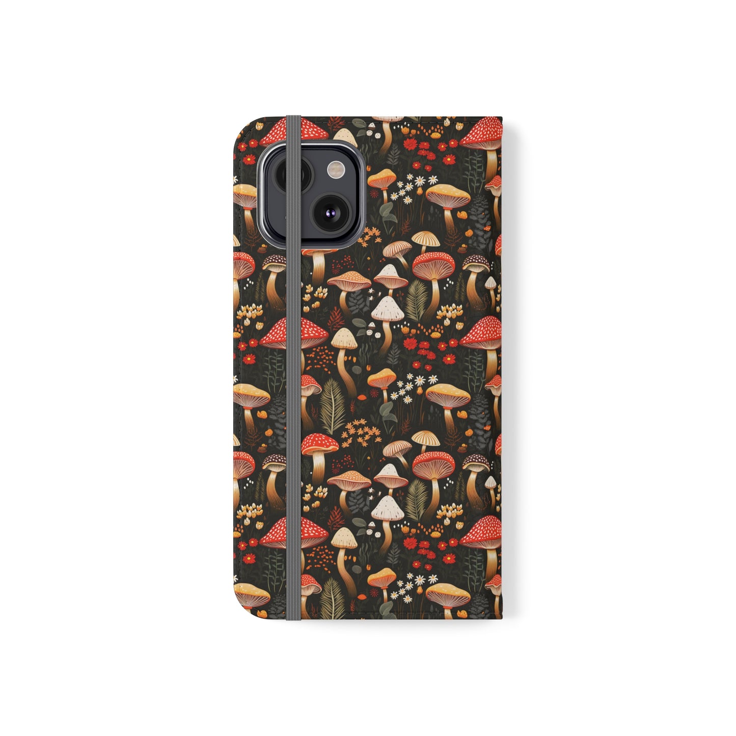 Rustic Forest Mushroom Pattern | Wallet Phone Case