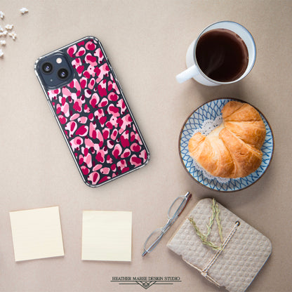 Pink Cheetah Print | Clear Phone Case