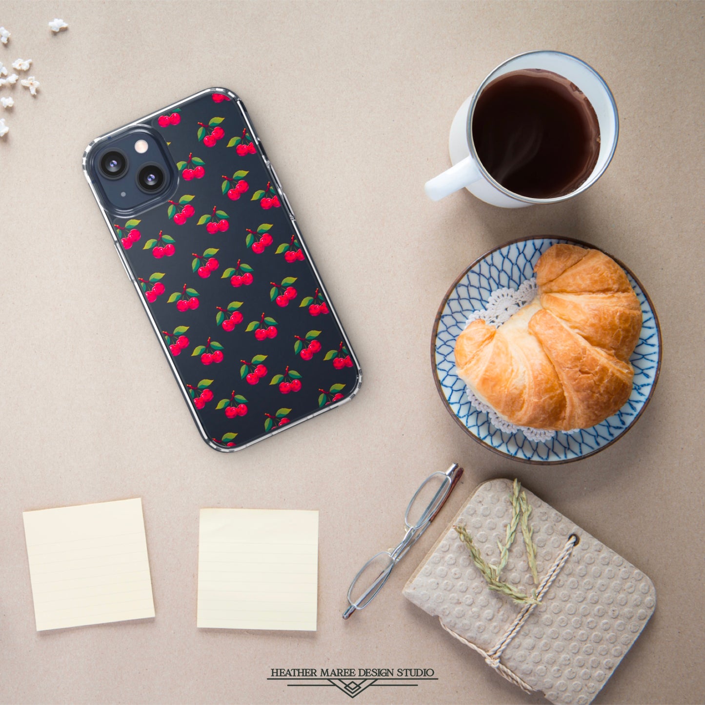 Cherry Pattern | Clear Phone Case