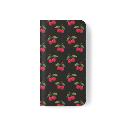 Black Cherry Pattern | Wallet Phone Case