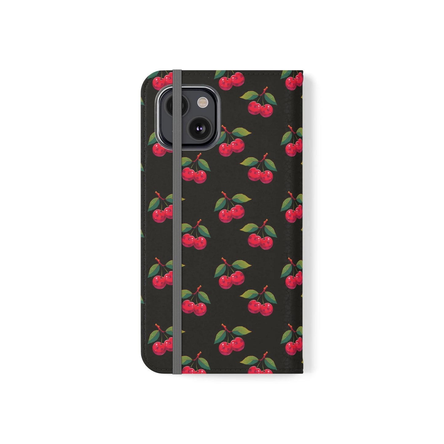 Black Cherry Pattern | Wallet Phone Case
