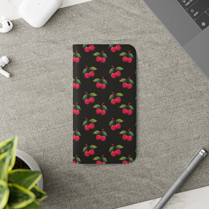Black Cherry Pattern | Wallet Phone Case