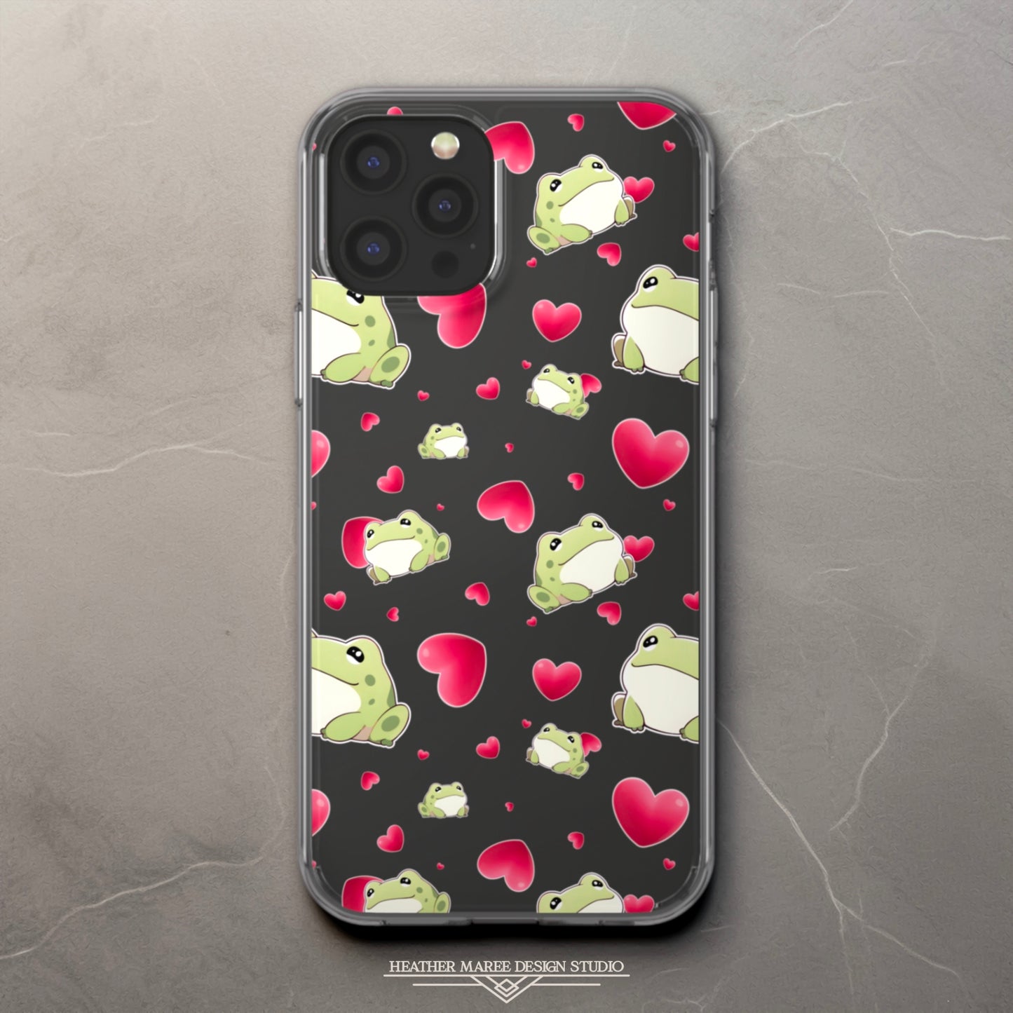 Froggy Love | Clear Phone Case