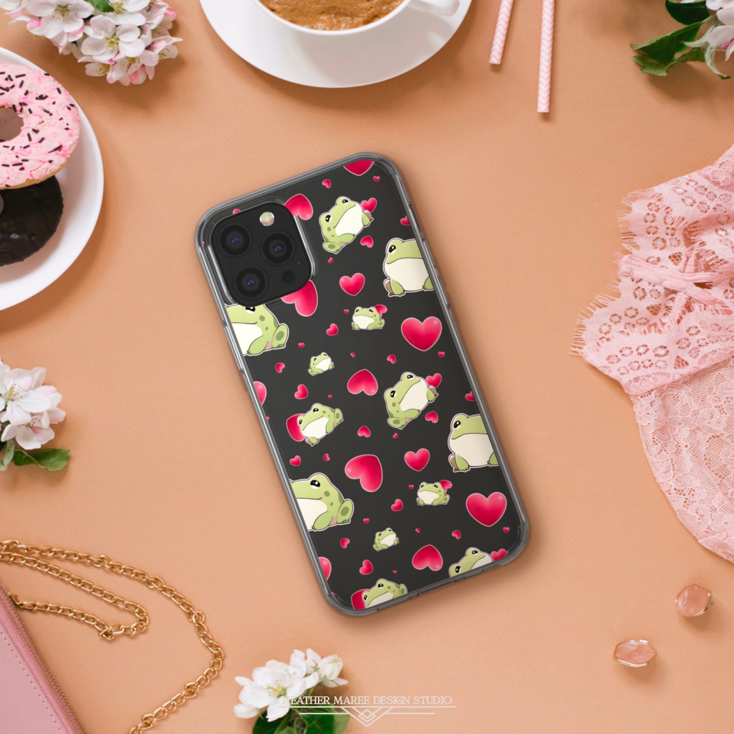 Froggy Love | Clear Phone Case