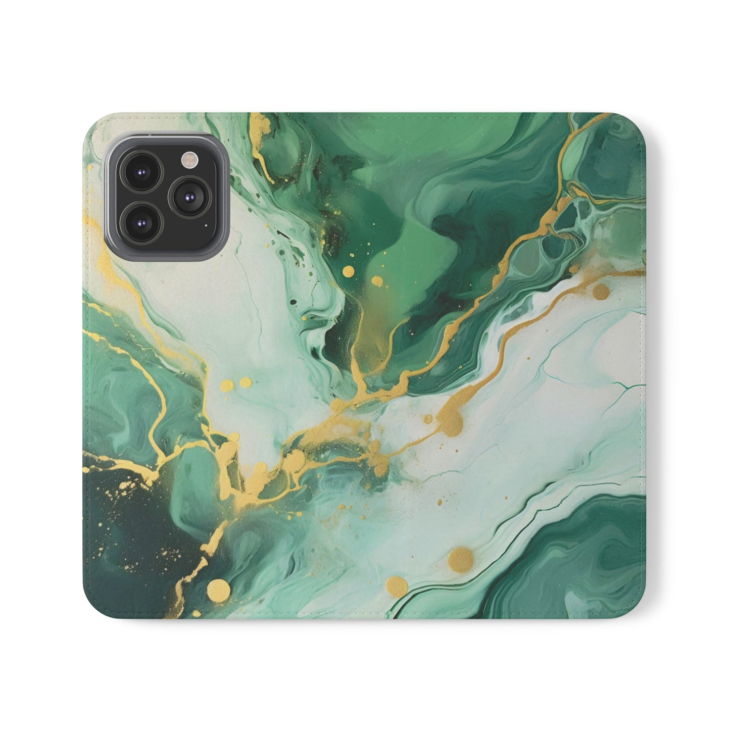 Soft Green and Ivory Marble | Wallet Phone Case
