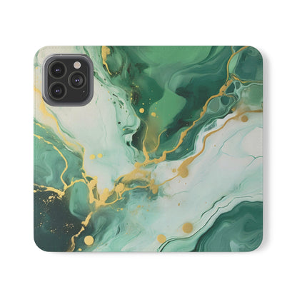 Soft Green and Ivory Marble | Wallet Phone Case