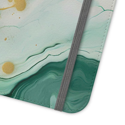 Soft Green and Ivory Marble | Wallet Phone Case
