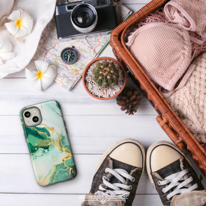 Soft Green and Ivory Marble | Tough Phone Case