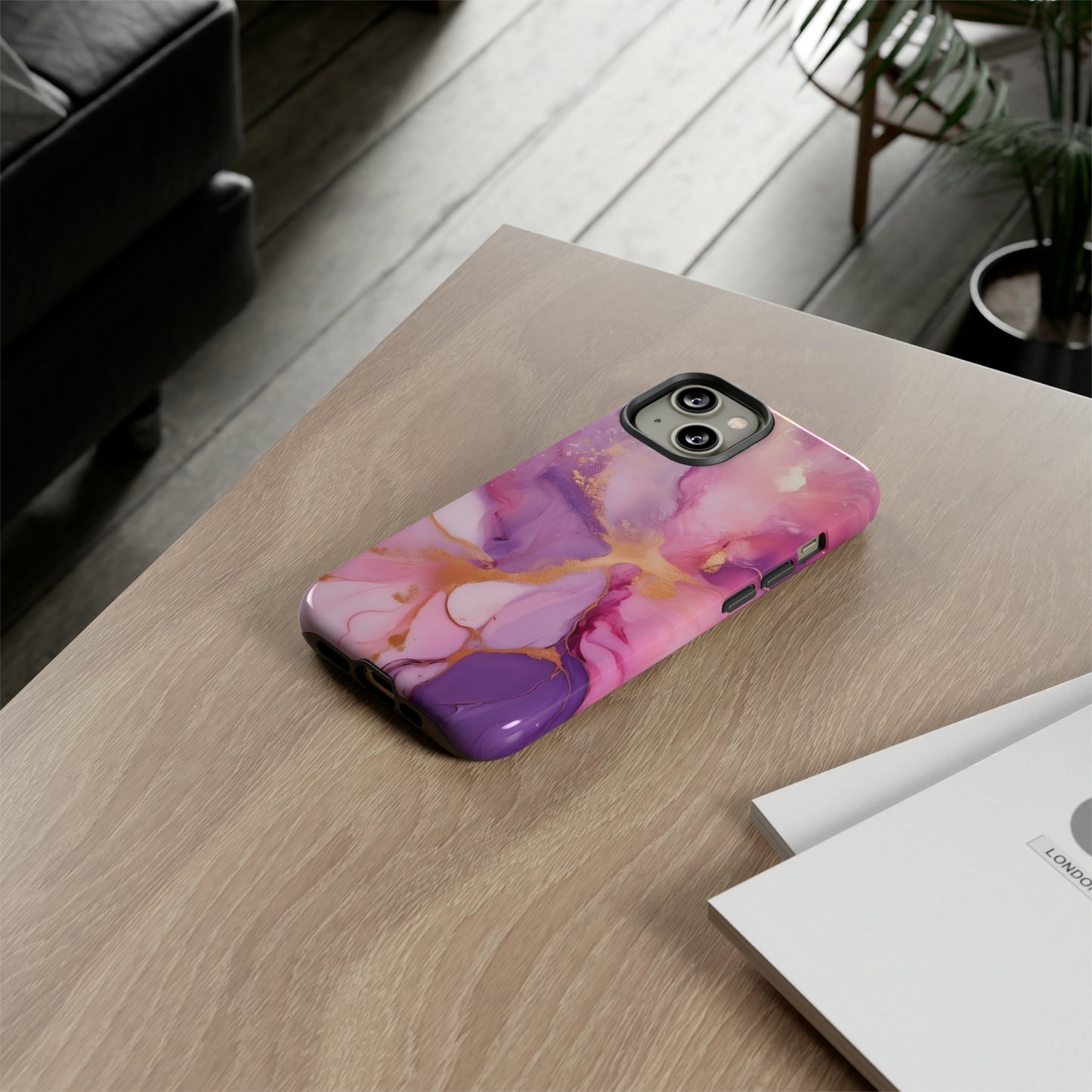 Lilac and Pink Marble | Tough Phone Case