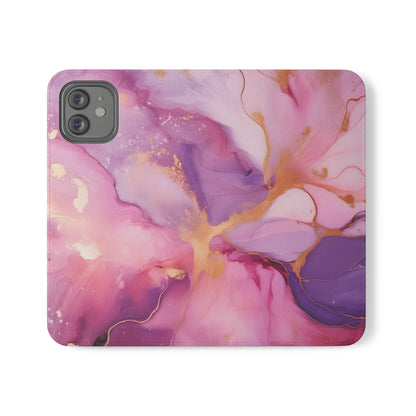 Lilac and Pink Marble | Wallet Phone Case