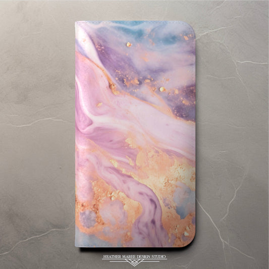 Unicorn Chic Pastel Marble | Wallet Phone Case