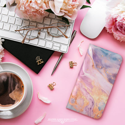 Unicorn Chic Pastel Marble | Wallet Phone Case