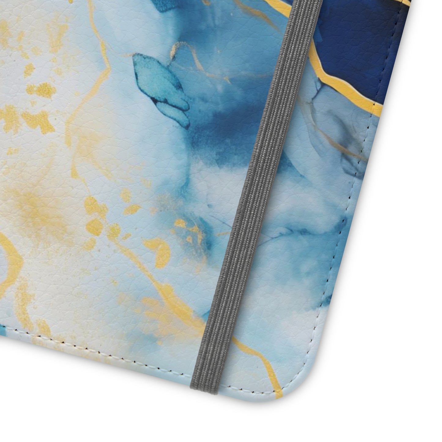 Navy Blue and Ivory Marble | Wallet Phone Case