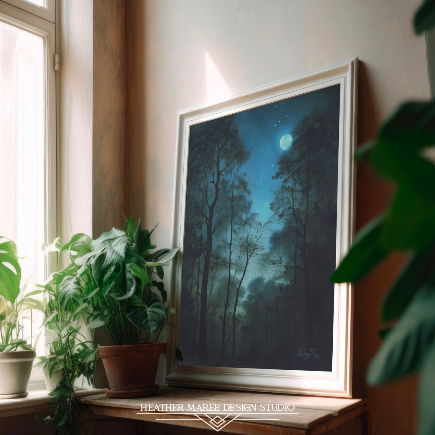 Forest Landscape at Night