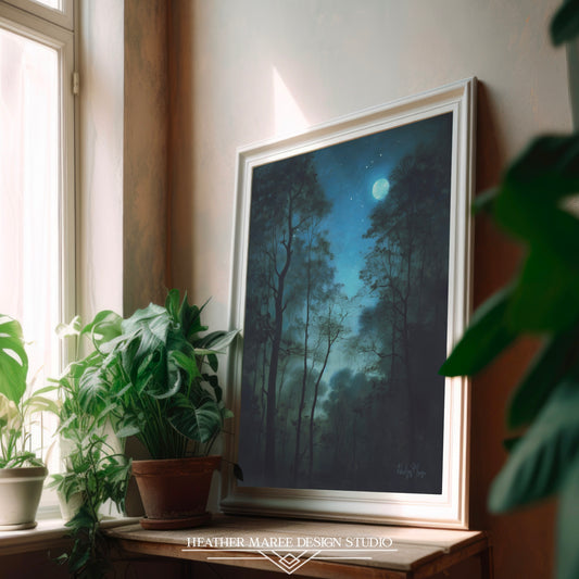 Forest Landscape at Night
