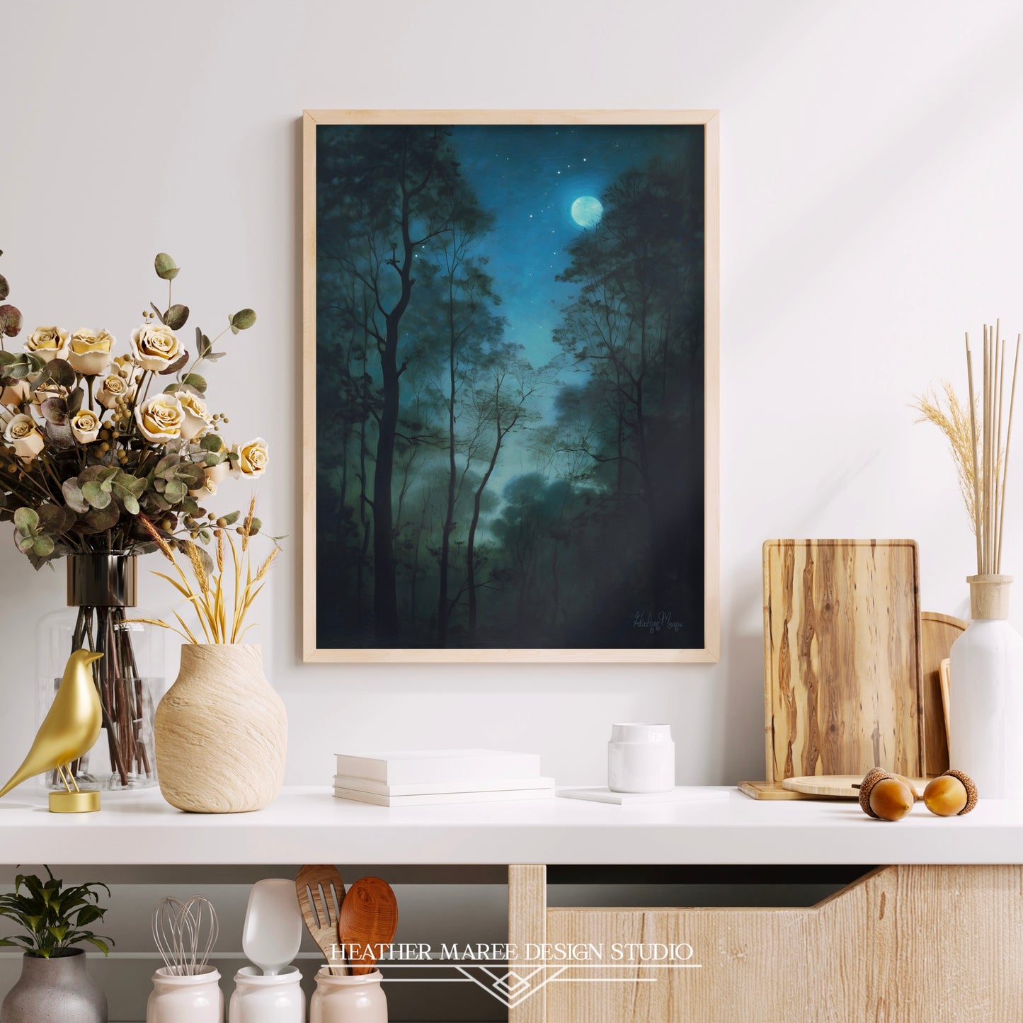 Forest Landscape at Night