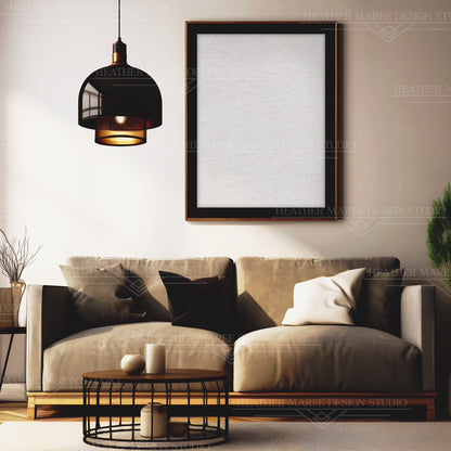 Moody Minimalist Vertical Frame Mockup