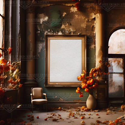 Eclectic Golden Wall Frame Mockup