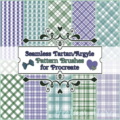 Plaid and Argyle | Procreate Pattern Brushes