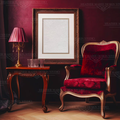 Romantic Carved Wood Frame Mockup