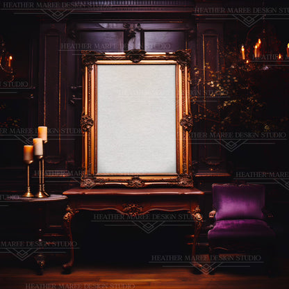 Elegant Gilded Gold Frame Mockup