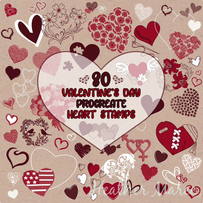 Heart Shapes | Procreate Stamp Brushes