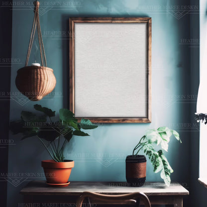 Rustic Vertical Wood Frame Mockup