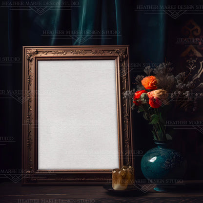 Bronze Moody Table Frame Mockup