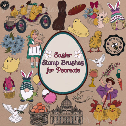 Aesthetic Easter | Procreate Stamp Brushes