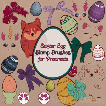 'Build Your Own' Easter Egg | Procreate Stamp Brushes