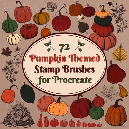 Autumn Pumpkins | Procreate Stamp Brushes