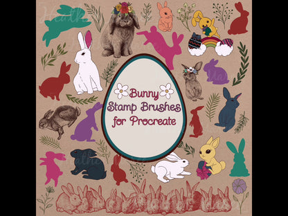 Rabbit and Bunny | Procreate Stamp Brushes