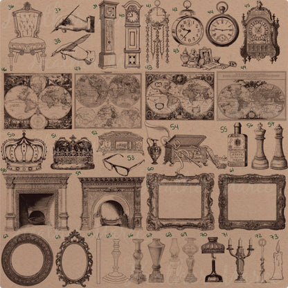 Vintage Dark Academia | Procreate Stamp Brushes