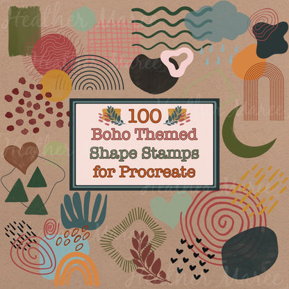 Abstract Boho Shapes | Procreate Stamp Brushes