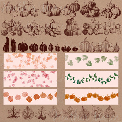 Autumn Pumpkins | Procreate Stamp Brushes