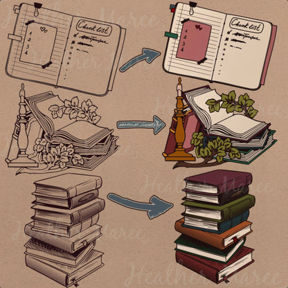 Book Lover Library | Procreate Stamp Brushes