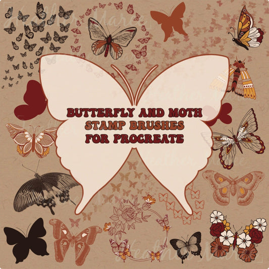Butterflies and Moths | Procreate Stamp Brushes