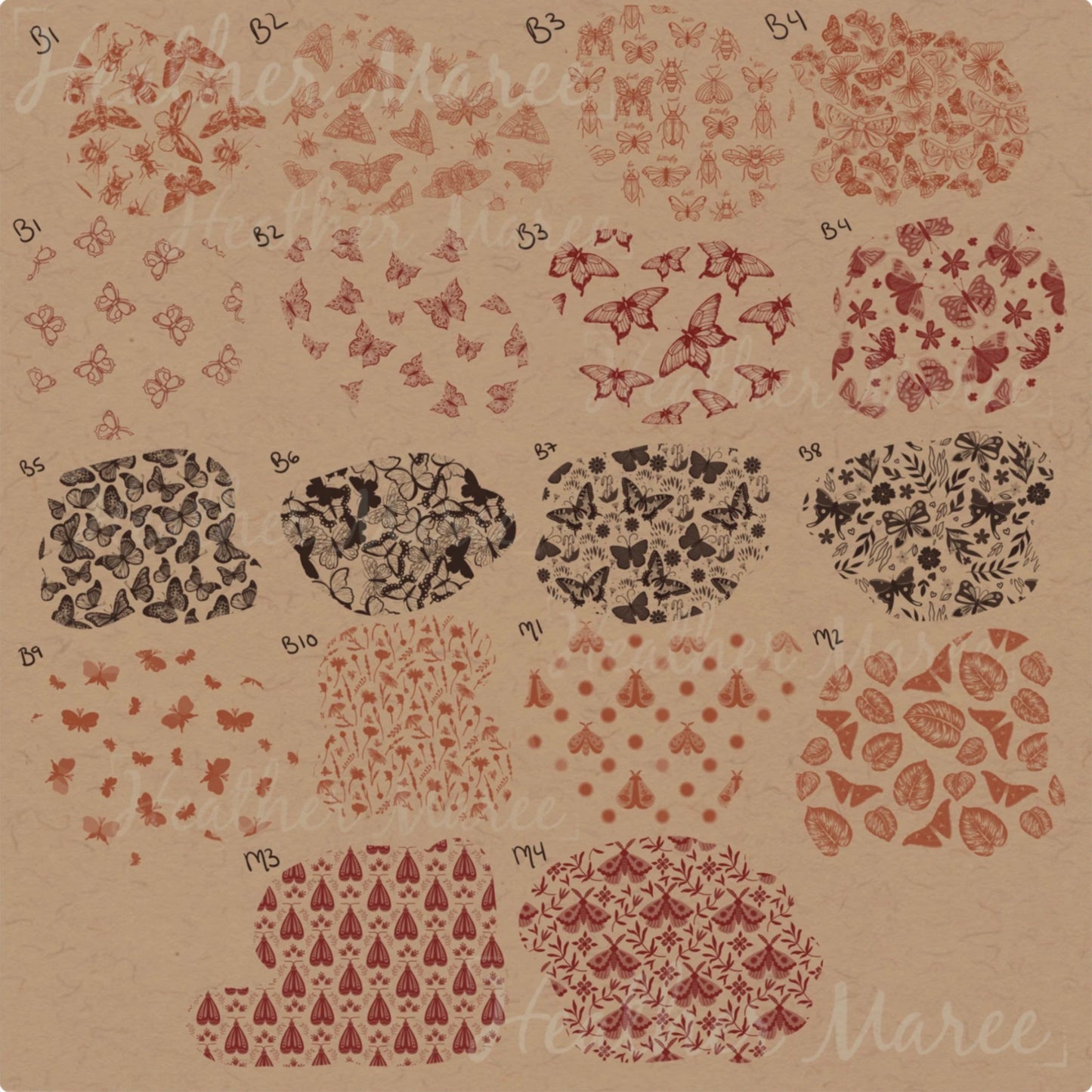 Butterflies and Moths | Procreate Stamp Brushes