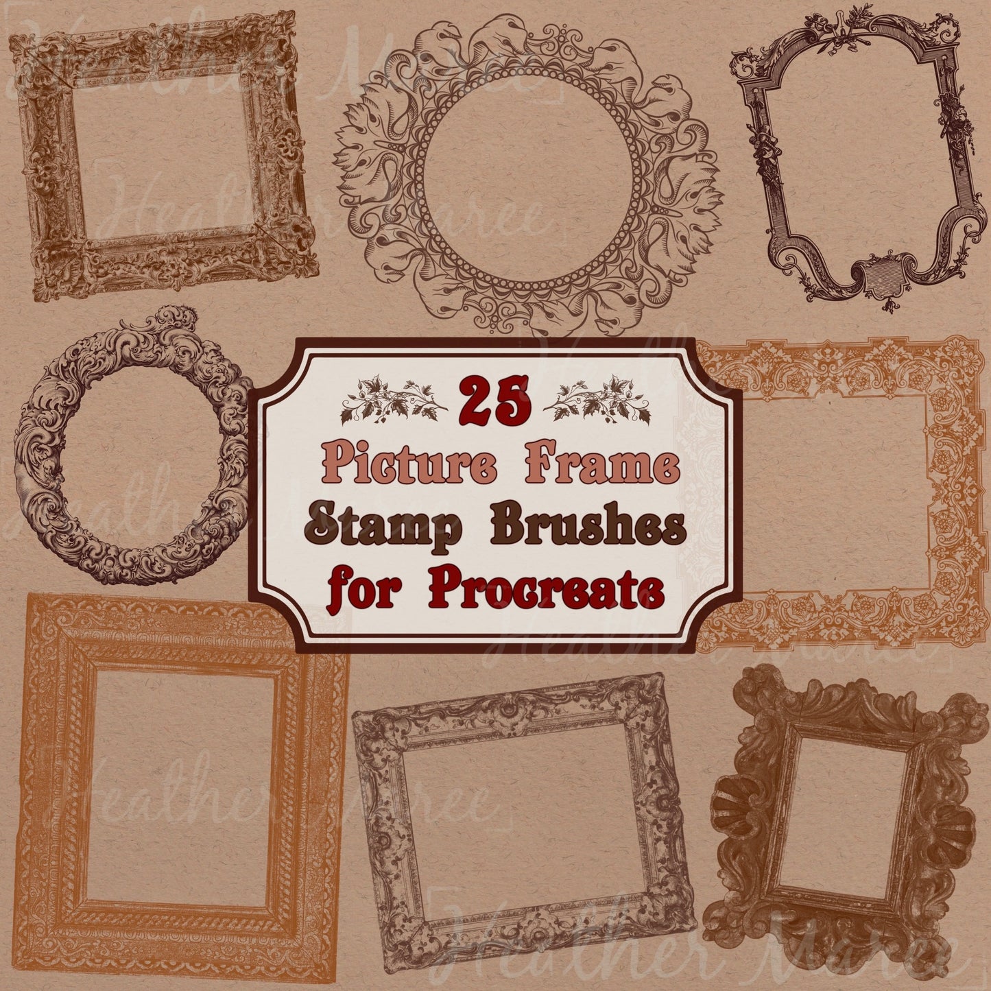 Fancy Frames | Procreate Stamp Brushes