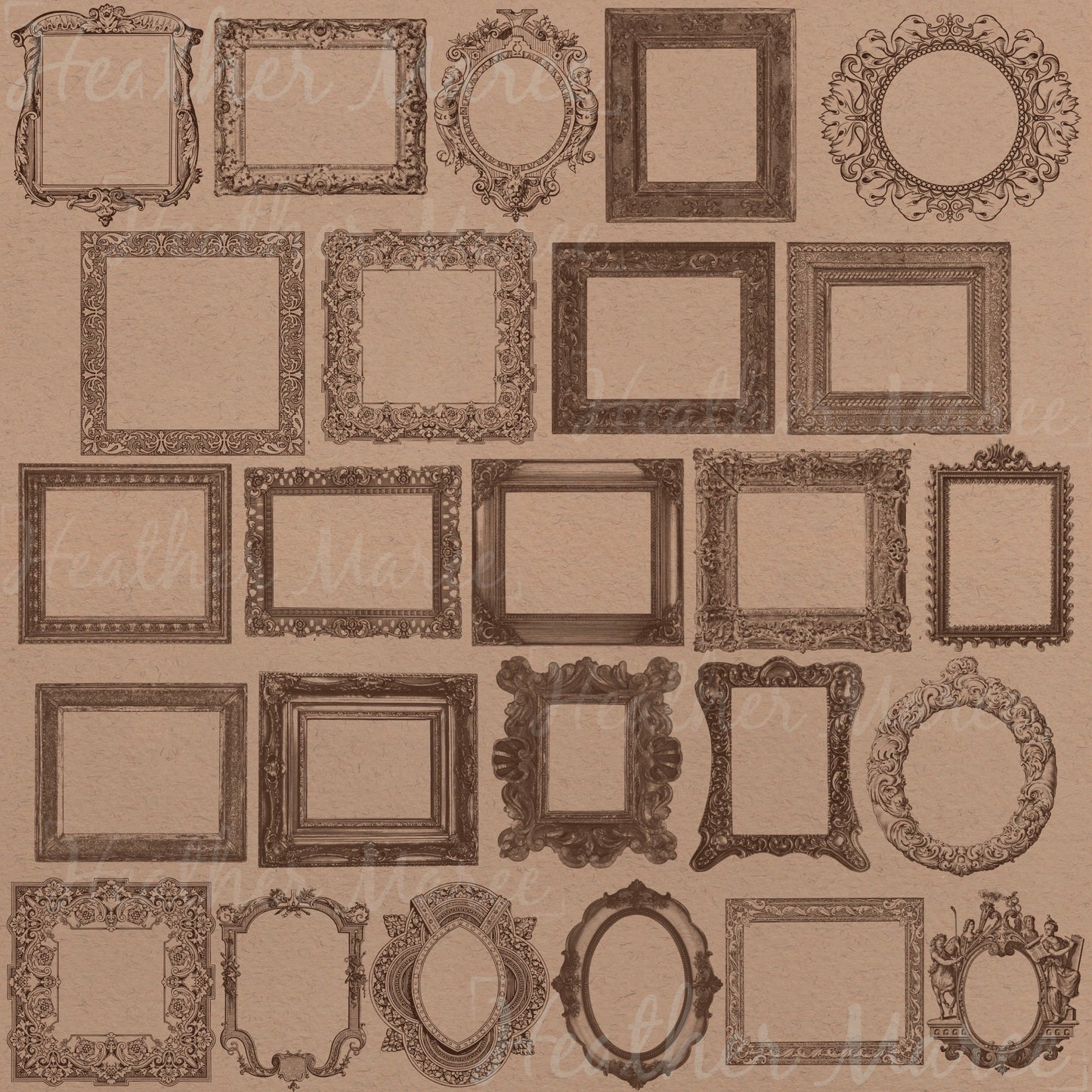 Fancy Frames | Procreate Stamp Brushes