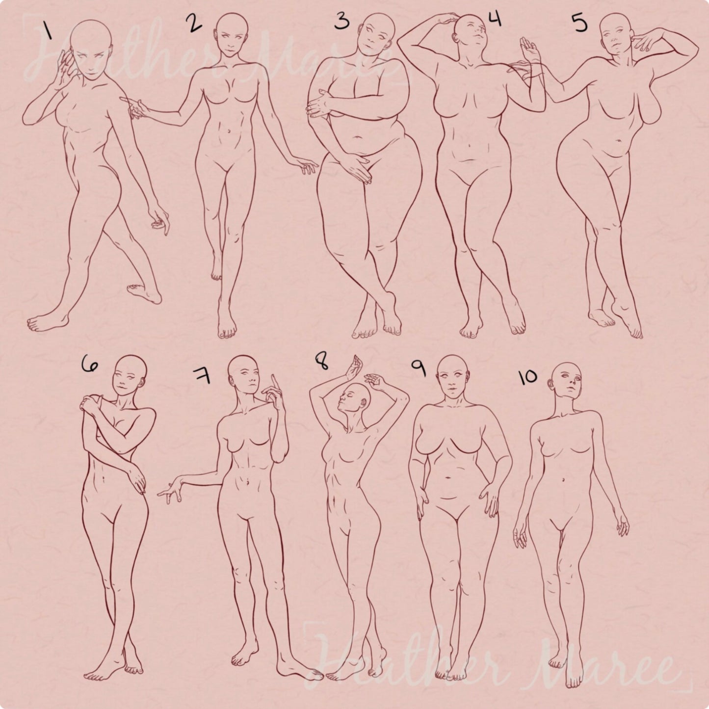 Female Figures | Procreate Stamp Brushes
