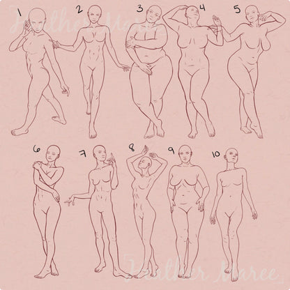 Female Figures | Procreate Stamp Brushes